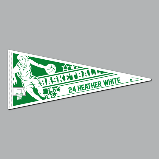 Basketball - Female Pennant Flag