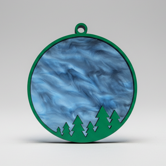 Tree Ornament (Green/Blue/Simple Tree Back)