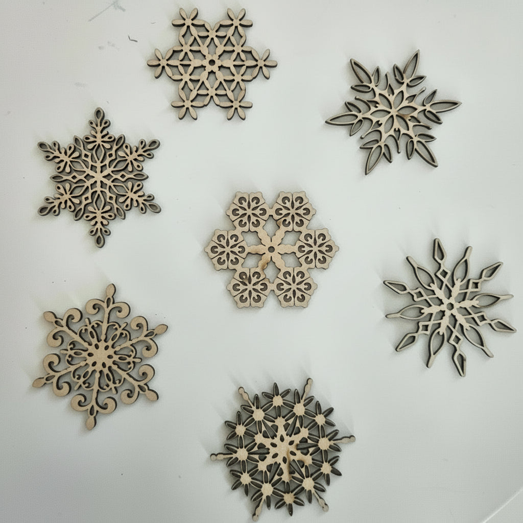 7 Piece Wooden Ornament Collection