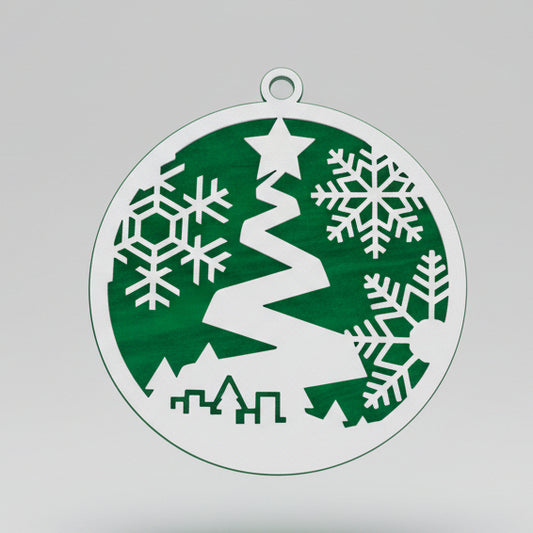 Tree Ornament (White/Green)