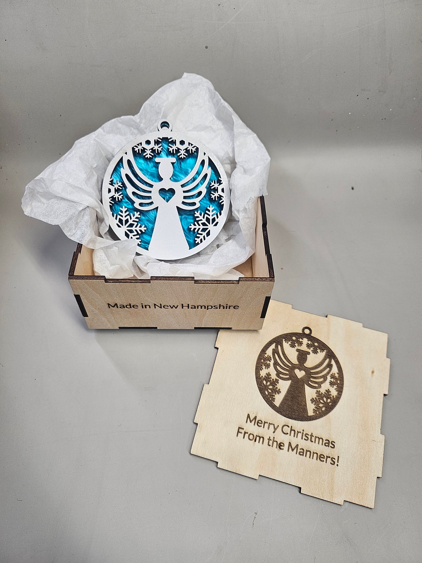 Angel Ornament (White/Light Blue)