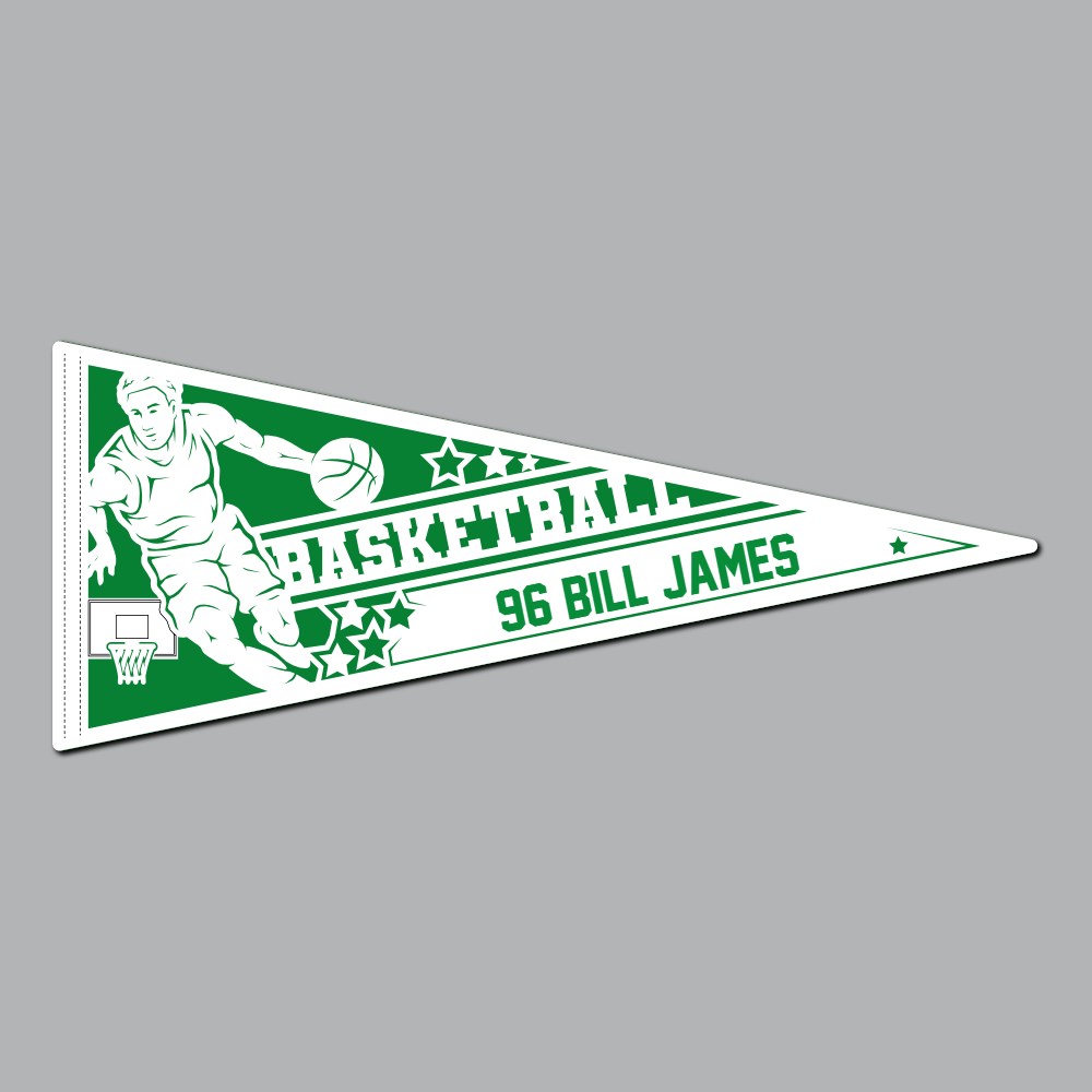 Basketball- Male Pennant Flag