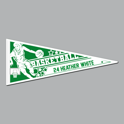 Basketball - Female Pennant Flag