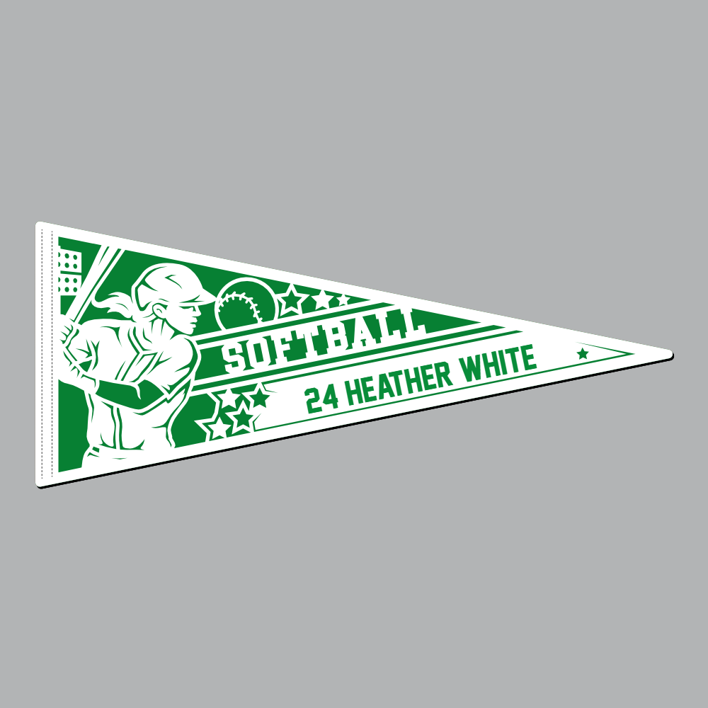 Softball - Female Pennant Flag