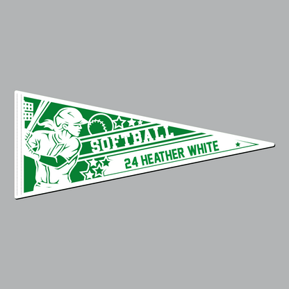 Softball - Female Pennant Flag