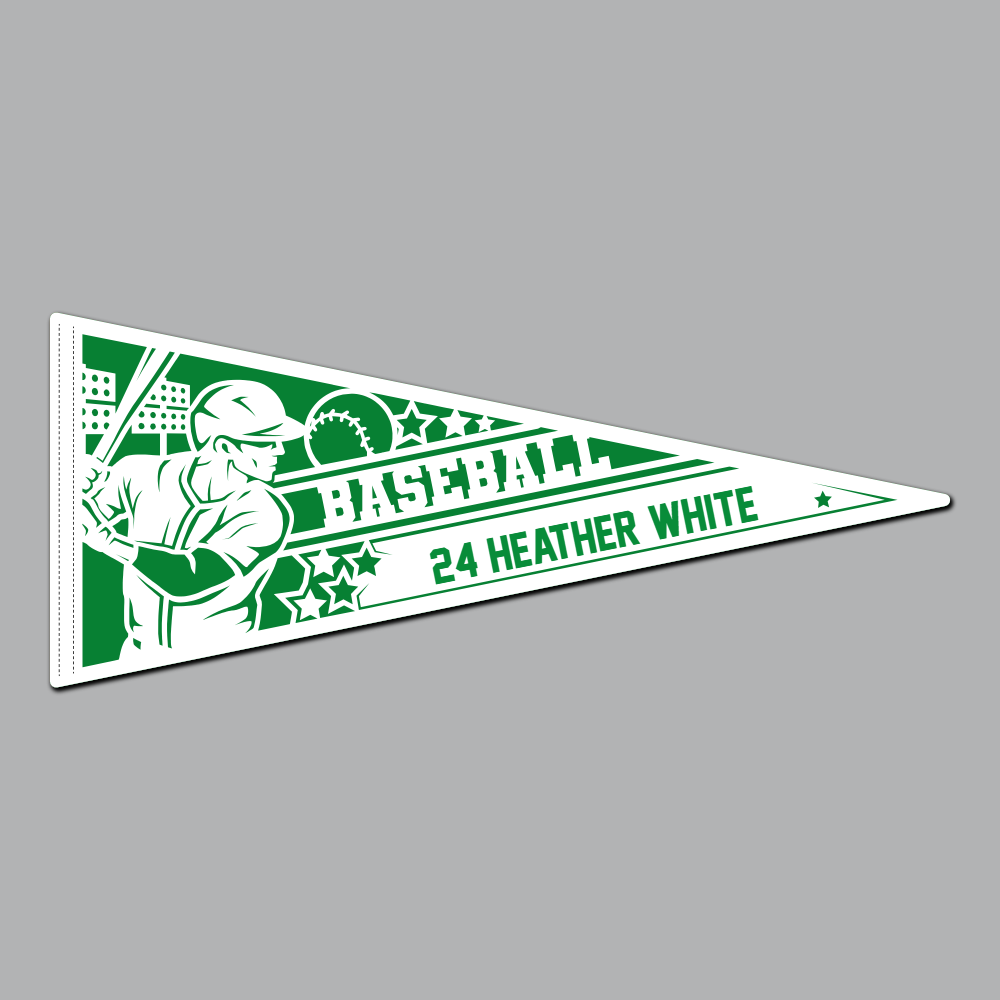 Baseball - Male Pennant Flag