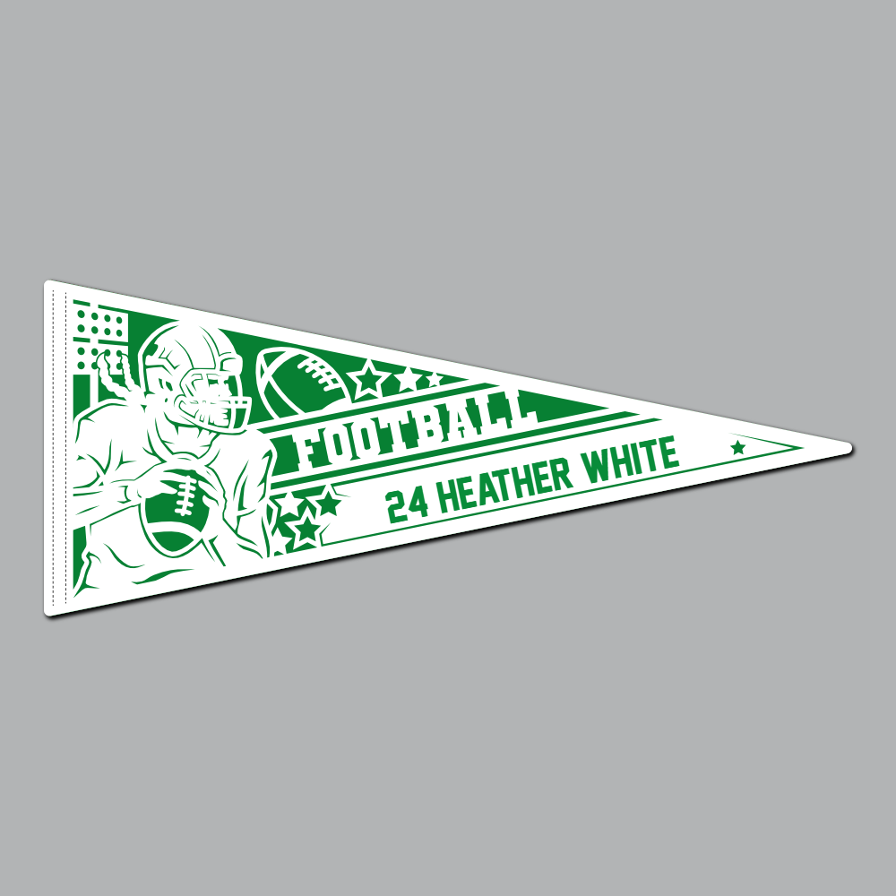 Football - Female Pennant Flag