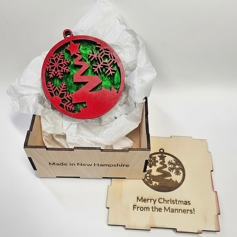 Tree Ornament (Red/Green/Simple Tree Back)