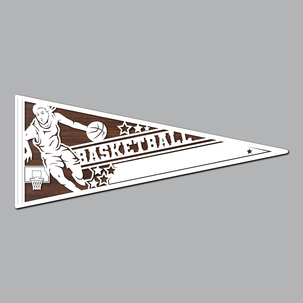 Basketball - Female Pennant Flag