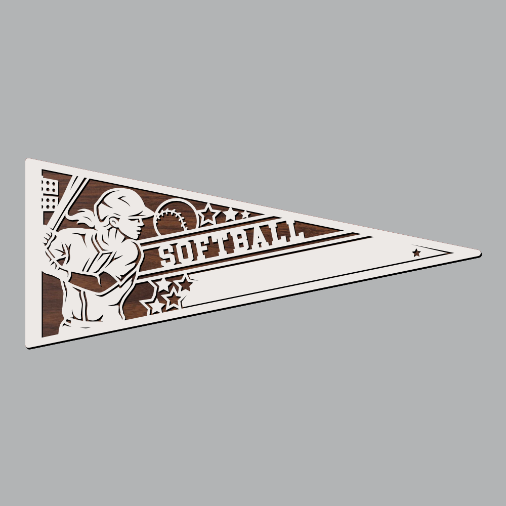 Softball - Female Pennant Flag