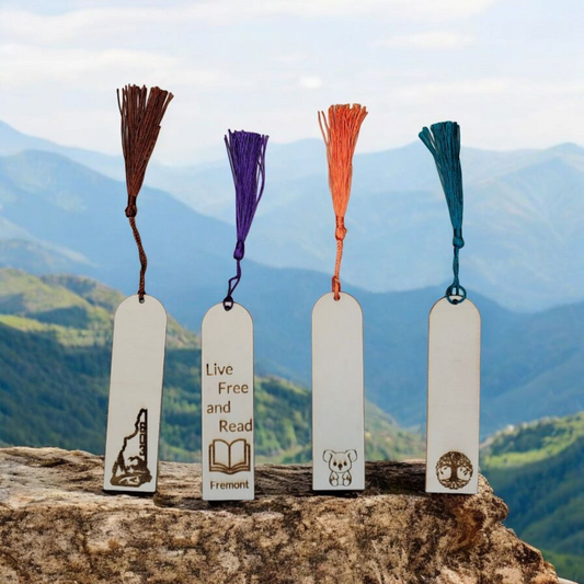 Wooden Bookmark - Friends of the Fremont Library