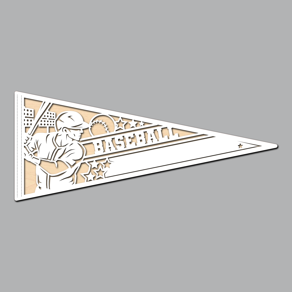Baseball - Male Pennant Flag