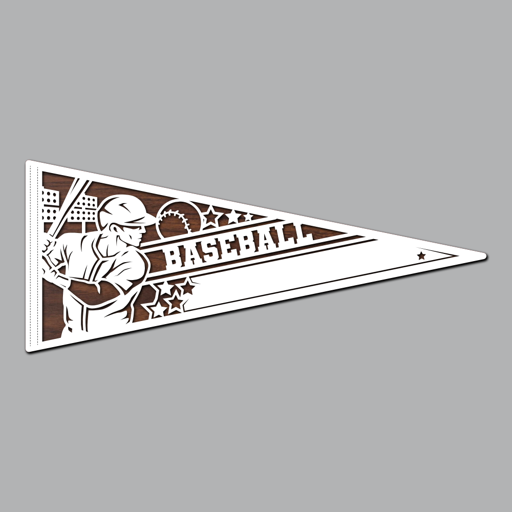 Baseball - Male Pennant Flag