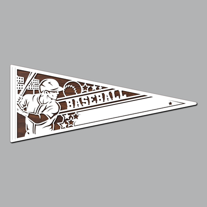 Baseball - Male Pennant Flag