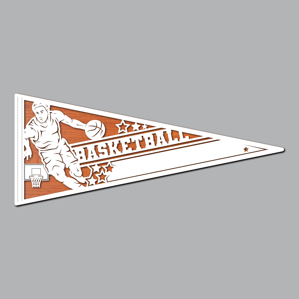 Basketball- Male Pennant Flag