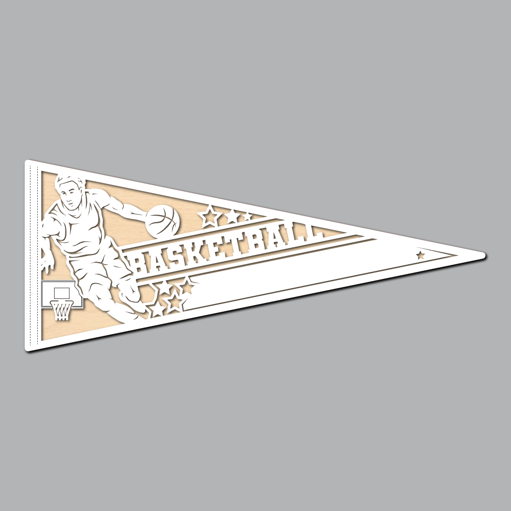 Basketball- Male Pennant Flag
