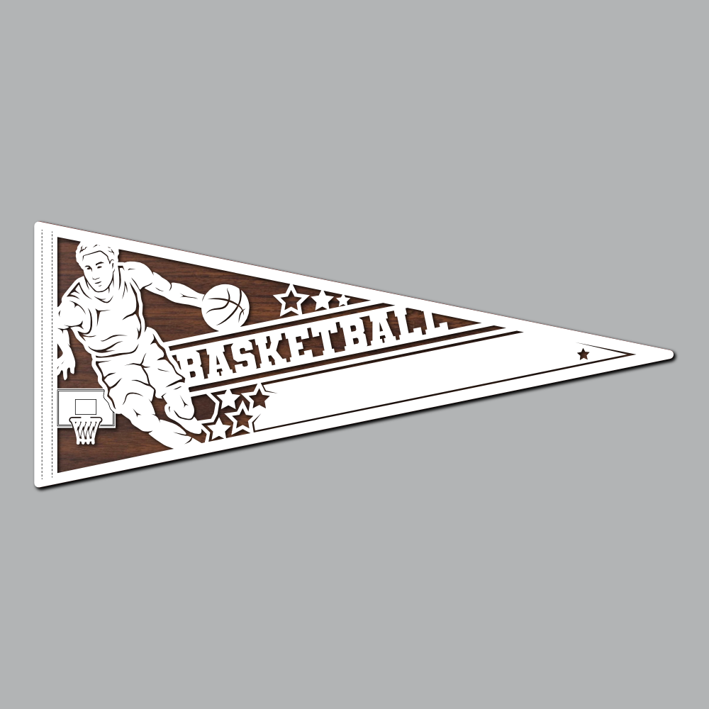 Basketball- Male Pennant Flag