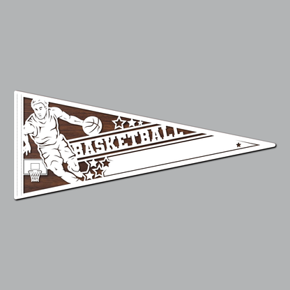 Basketball- Male Pennant Flag