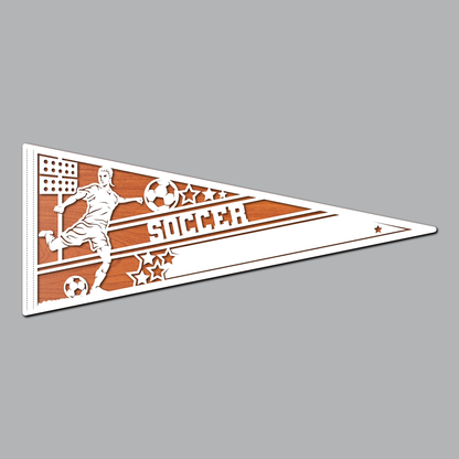 Soccer - Female Pennant Flag
