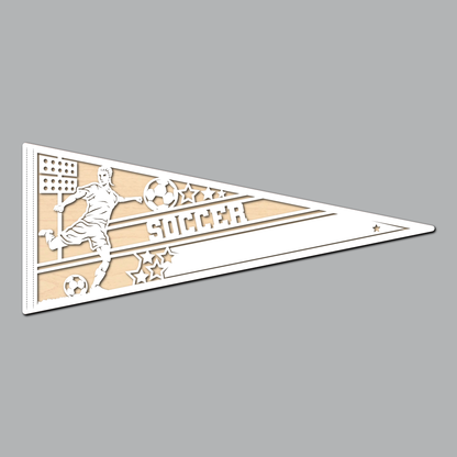 Soccer - Female Pennant Flag