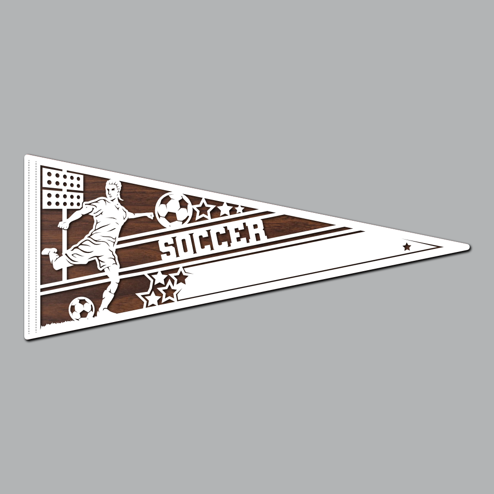 Soccer - Female Pennant Flag