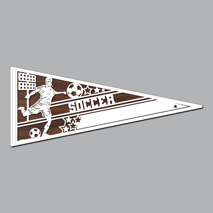Soccer - Female Pennant Flag