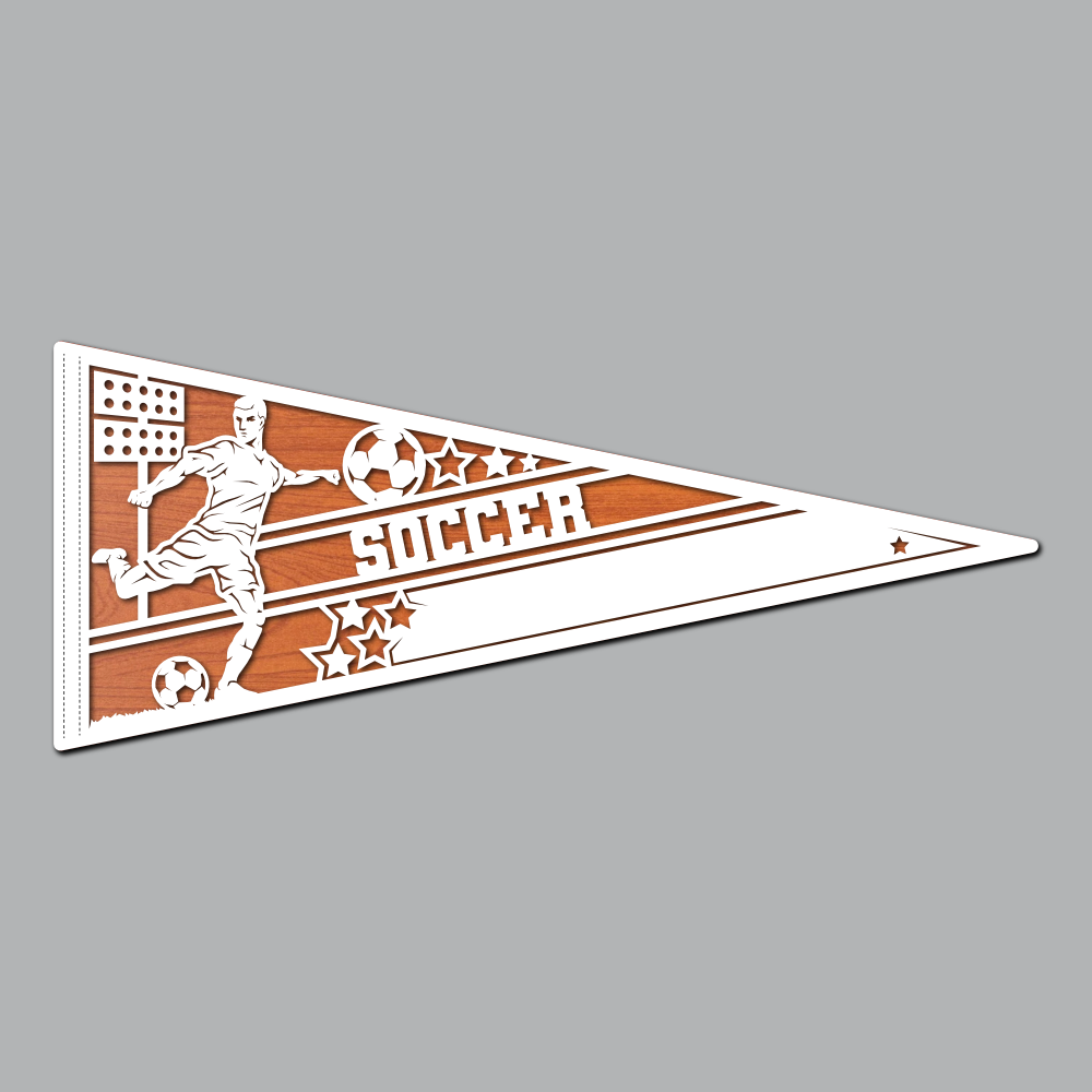 Soccer - Male Pennant Flag