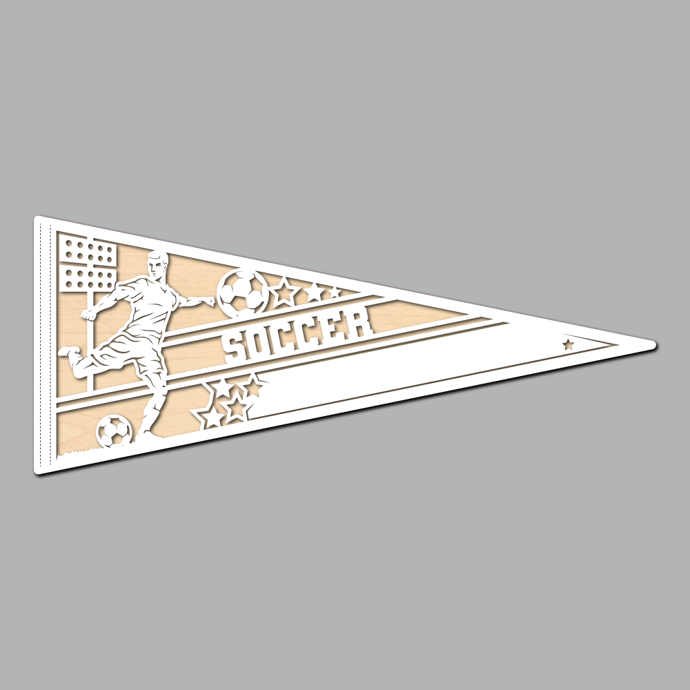 Soccer - Male Pennant Flag