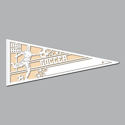 Soccer - Male Pennant Flag