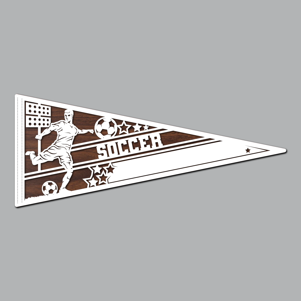 Soccer - Male Pennant Flag