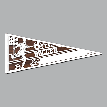 Soccer - Male Pennant Flag