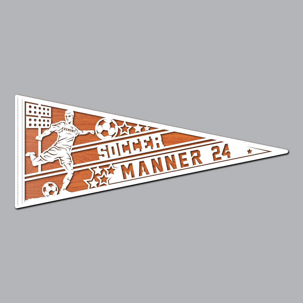 Soccer - Male Pennant Flag