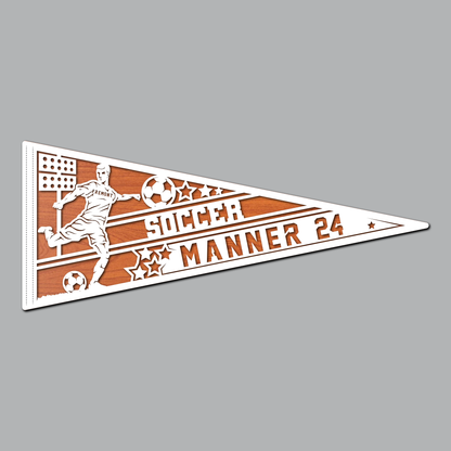 Soccer - Male Pennant Flag