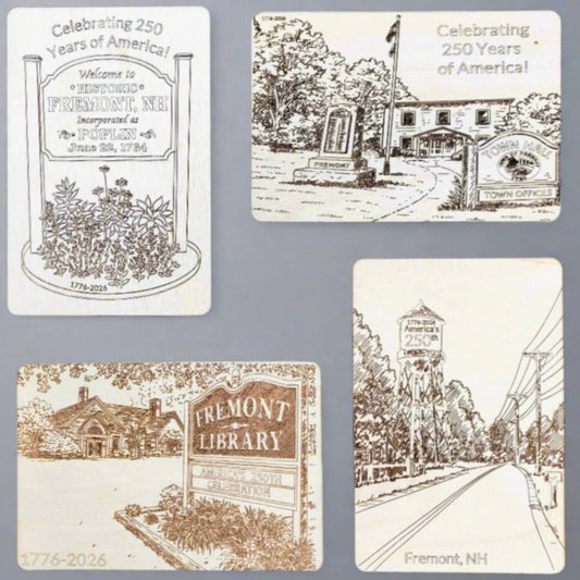 Post Cards- America's 250th (Fremont), Paper/Wooden