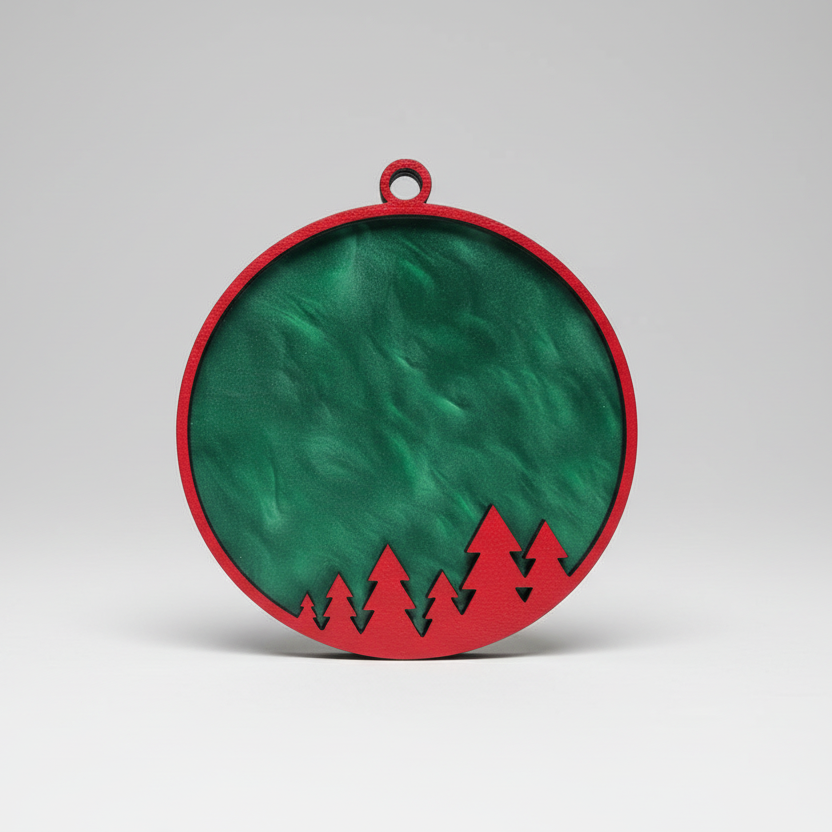 Tree Ornament (Red/Green/Simple Tree Back)