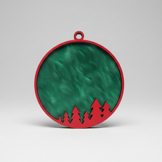 Tree Ornament (Red/Green/Simple Tree Back)