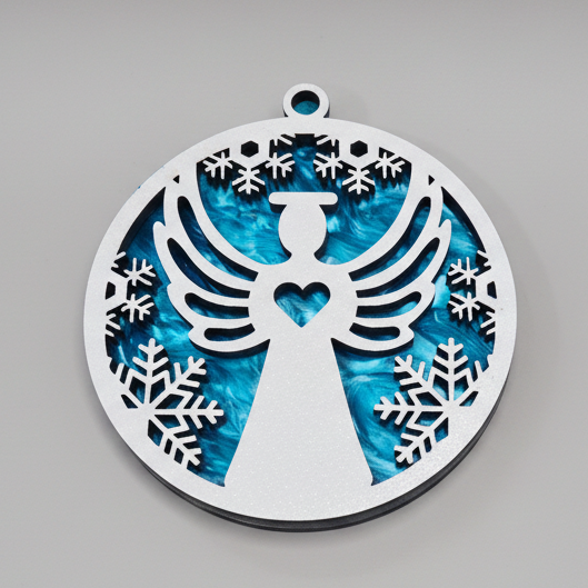 Angel Ornament (White/Light Blue)