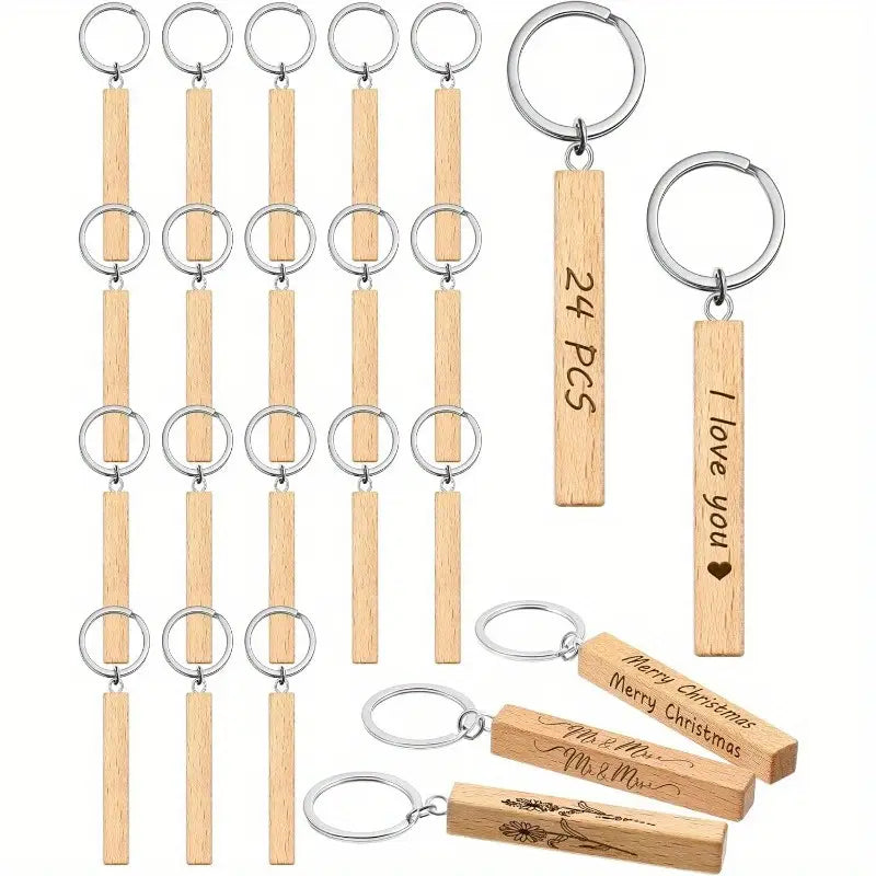 Wooden Bar Keychain