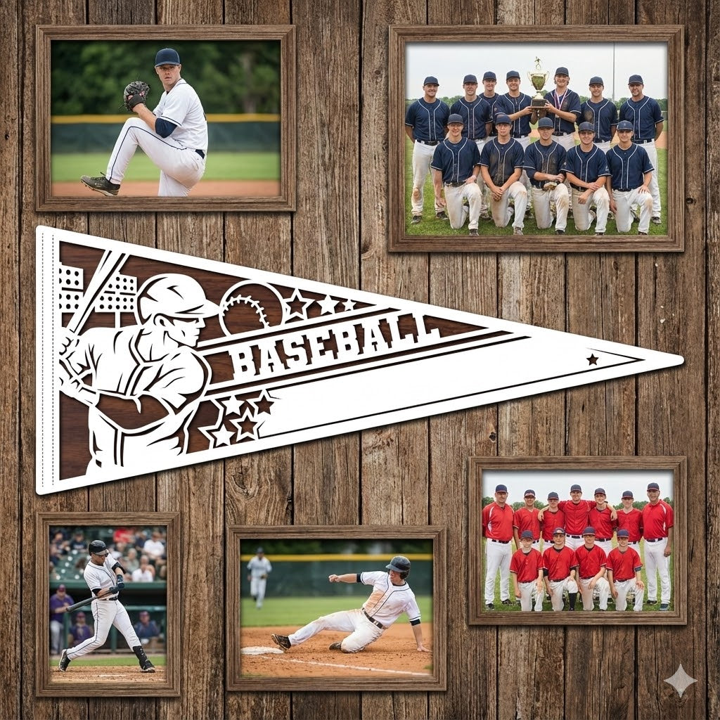 Baseball - Male Pennant Flag