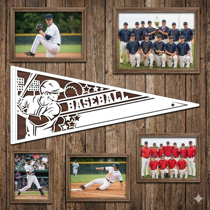 Baseball - Male Pennant Flag