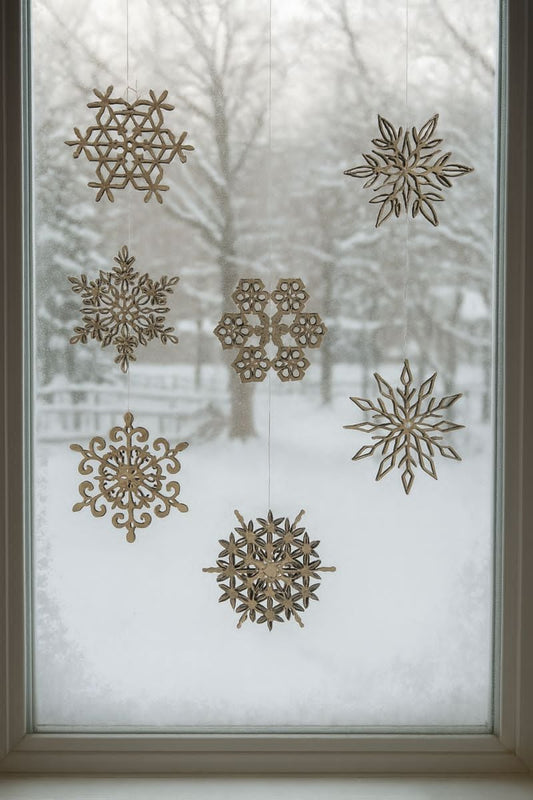 7 Piece Wooden Ornament Collection