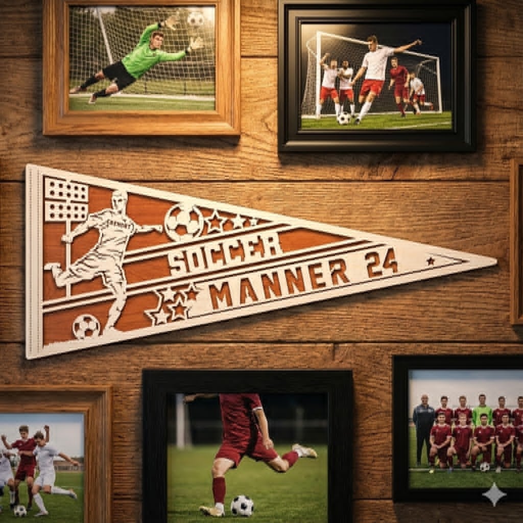 Soccer - Male Pennant Flag