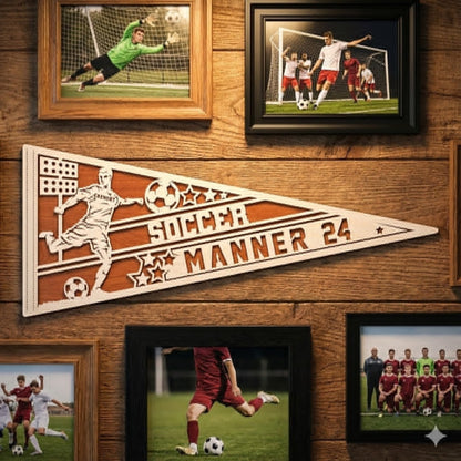 Soccer - Male Pennant Flag