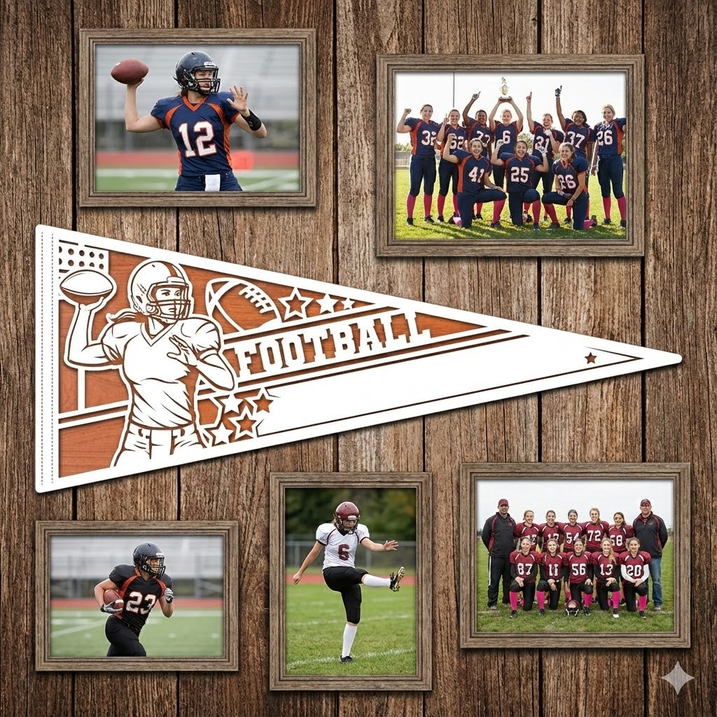 Football - Female Pennant Flag