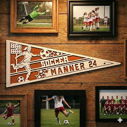 Soccer - Female Pennant Flag