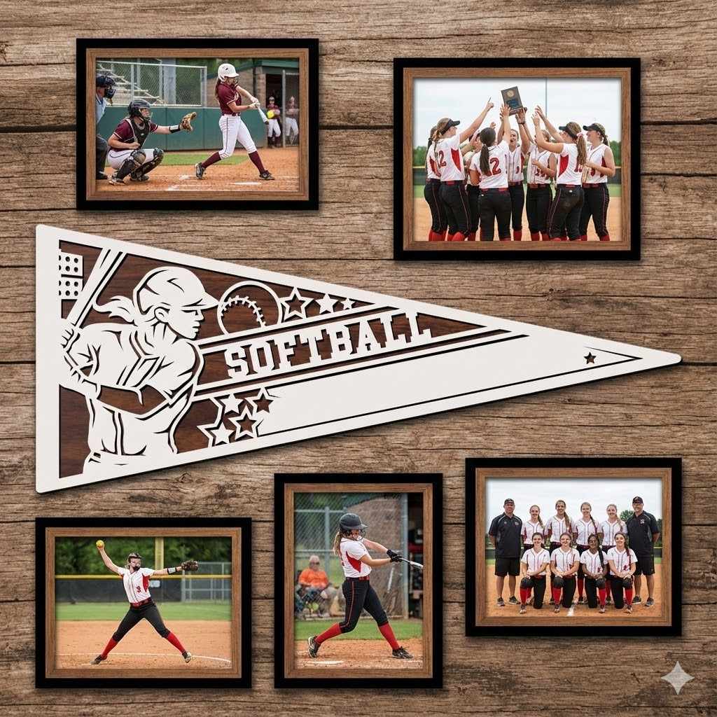 Softball - Female Pennant Flag