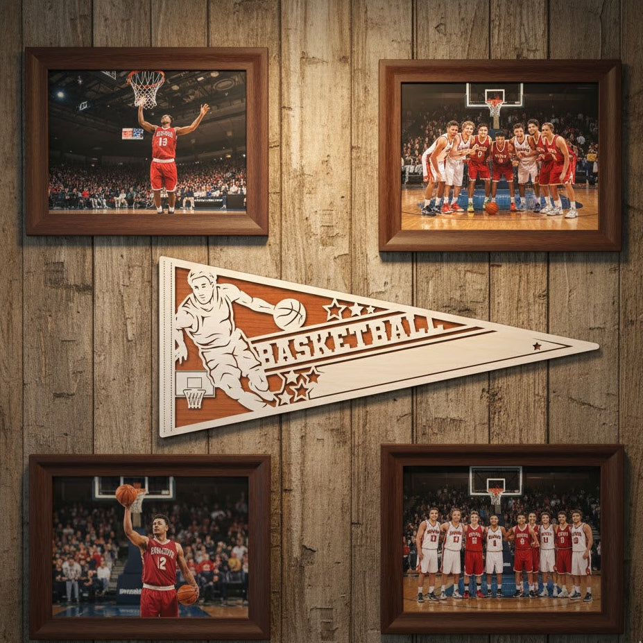 Basketball- Male Pennant Flag